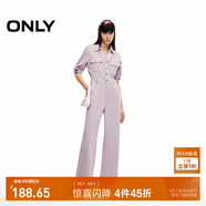 ONLY秋季通勤風(fēng)休閑百搭襯衫領(lǐng)連體休閑褲女|124144003 C35 薰凍紫色 XS (155) 60A
