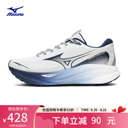 美津濃（MIZUNO）ASTRO PLUS運(yùn)動(dòng)跑步鞋子男女夏季透氣厚底緩震回彈專業(yè)體考慢跑鞋 03/白/深藍(lán) 40.5 (260mm)