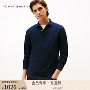 Tommy Hilfiger25新款秋冬男裝商務(wù)休閑純色小繡標(biāo)修身長(zhǎng)袖T恤POLO衫05259