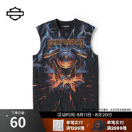 哈雷戴維森 男士Evo Lightning肌肉T恤 純棉 黑色 S