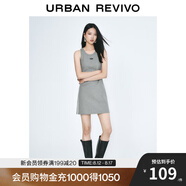 UR2025春季新款女裝美式運(yùn)動(dòng)風(fēng)字母無(wú)袖連衣裙UYY750043 彩灰 XS