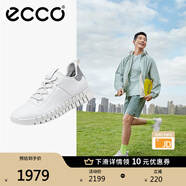 愛步（ECCO）休閑鞋男士 軟底戶外運(yùn)動(dòng)鞋輕便跑步鞋牛皮休閑鞋男鞋 靈動(dòng)525204 白色52520450874 39