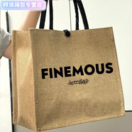 恒嵐帆布包包女手提包大容量麻布手提袋女ins上班通勤托特包 FINEMOUS-大號