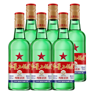 紅星二鍋頭 大二 清香型白酒 52度 500ml*6瓶 非原箱