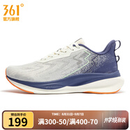 361°男鞋運(yùn)動(dòng)鞋秋季新款361度男緩震跑鞋 羽毛白/夜幕藍(lán) 44