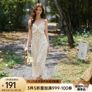 Olrain歐芮兒吊帶碎花連衣裙夏季女裝浪漫優(yōu)雅長裙子度假沙灘裙 波點(diǎn) L