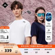 金林德伯格（J.Lindeberg）商場同款GOLF新款秋季情侶純棉圓領涼感短袖T恤男女524101005 K00白2.0 2XL