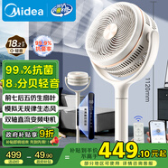 美的（Midea）【輕羽靜謐】空氣循環(huán)扇四季凈化扇家用落地扇直流變頻電風(fēng)扇大風(fēng)力臺(tái)扇空調(diào)伴侶手機(jī)遙控GDH24HG