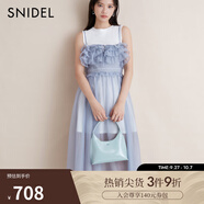 SNIDEL秋冬甜美圓領(lǐng)無袖吊帶薄紗連衣裙兩件套SWCO244056 白色 S （0）