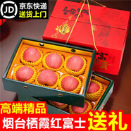 正宗煙臺紅富士蘋(píng)果水果新鮮應當季棲霞丑萍果整箱冰糖心禮盒送禮 12枚雙層禮盒裝（凈重7.5斤） 甄選大果