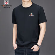 AEMAPE美國蘋(píng)果男士夏季純棉圓領(lǐng)短袖t恤休閑寬松男裝純色半袖上衣褲 AEMAPE/2017黑色 M 165/84A