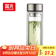 富光雙層玻璃杯大容量帶茶隔水杯高硼硅泡茶杯子商務(wù)男士辦公杯