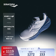 Saucony索康尼彭于晏同款勝利22跑步鞋男緩震舒適慢跑鞋白深蘭40