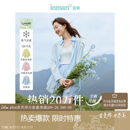 茵曼萊賽爾天絲女裝輕薄襯衫2025夏季新品襯衣上衣 新升級-淺灰藍 XL