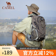 駱駝（CAMEL）山棲登山包戶外專業(yè)背包男女運(yùn)動雙肩包大容量輕便徒步深灰