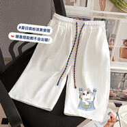 一寸相思夏季小貓短袖t恤女純棉2025新款設計感小眾減齡百搭半袖上衣體恤 白色-背帶褲小貓 L 推薦110-125斤