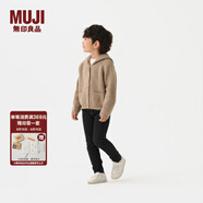 無(wú)印良品（MUJI）大童 可水洗羊毛連帽毛衣開(kāi)衫兒童針織衫保暖冬季 CB19CC4A 棕色 110 /56A