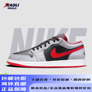 耐克潮Air Jordan aj1板鞋男女情侶新款低幫休閑運動(dòng)籃球鞋休閑鞋 553560/553558-060黑灰紅女款GS 40 女
