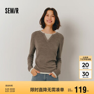 森馬（Semir）森馬毛衣女短款假兩件含羊毛針織衫24冬新款保暖內搭109724107015