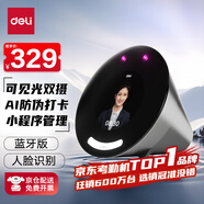 得力考勤機(jī) 3.95英寸人臉打卡機(jī) 可見光動(dòng)態(tài)人臉識(shí)別 活體檢測(cè) 藍(lán)牙連接 手機(jī)微信小程序管理D50W