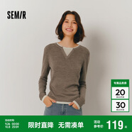 森馬（Semir）森馬毛衣女短款假兩件含羊毛針織衫24冬新款保暖內(nèi)搭109724107015