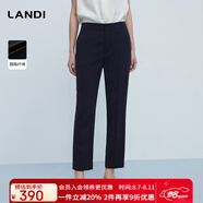 藍(lán)地（LANDI）藏藍(lán)色經(jīng)典醋酸收腰西服中腰直筒褲春季新款西裝 藏藍(lán)色第二批 L