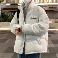 格斯嵐帝2025新款刺繡燈芯絨棉衣男士外套冬季棉服情侶面包服加絨加厚棉襖 卡其色 L （推薦120-140斤）