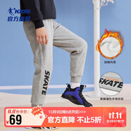 喬丹（QIAODAN）加絨男童休閑褲兒童束腳保暖長(zhǎng)褲小孩冬季加厚褲子-170