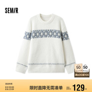 森馬毛衫男冬季費爾島提花民族風(fēng)針織衫復古情侶毛衣109724107206