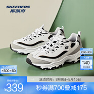 斯凱奇（Skechers）黑白金熊丨男女同款老爹鞋復古熊貓鞋情侶校園風(fēng)潮流增高運動(dòng)休閑 透氣款【女款】白色/黑色/WBK 37