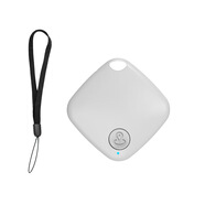 小米鍋巴2025新款findmy查找airtag適用于iOS手機防丟器藍牙寵物追蹤智能防丟定位器 白+配色掛繩(珠光袋+說(shuō)明書(shū))