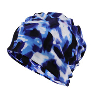 夏季辦公室空調帽子女套頭睡覺(jué)化療帽光頭睡帽百搭頭巾月子包頭帽 藍色 均碼