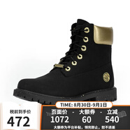 添柏嵐（Timberland）經(jīng)典6寸大黃靴戶(hù)外男女防水真皮寬版 A5RRMW女款-黑色 37