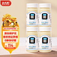 北大荒 東北黑蜂 椴樹雪蜜 純蜂蜜380g*4瓶組合裝 七夕送父母禮物 禮品
