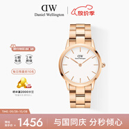 丹尼爾惠靈頓（DanielWellington）DW小精鋼手表男表36mm白盤(pán)金色鋼帶男士腕表生日禮物DW00100209