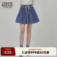 Teenie Weenie小熊半身裙女2025年夏季新款細(xì)褶碎花小清新文藝短裙