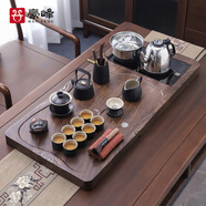 豪峰2025新款整套紫砂茶具套裝家用實(shí)木茶盤(pán)一體燒水泡茶壺中秋節禮物