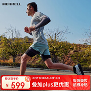 Merrell戶外越野跑鞋VAST SKY長空男女防滑耐磨輕量跑山越野鞋MR01灰銀36