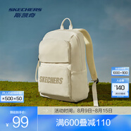 斯凱奇（Skechers）男女同款196家族雙肩包電腦包學(xué)生經(jīng)典百搭簡約高中書包旅行背包 淺沙黃色/01LU 20-30升