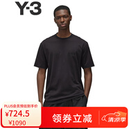 Y-3【 出游必備】y3 REG SS TEE男士T恤圓領(lǐng)短袖純棉t恤52IW0066 黑色 XS