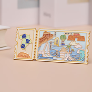 文創(chuàng)冰箱貼磁貼2025新款定制中國城市北京青島重慶西安上海南京 地圖秦皇島長-金屬磁吸冰箱貼