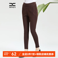 邢氏女裝女士休閑款女加絨多色小腳褲長(zhǎng)褲松緊腰褲子 深咖色-不加絨 40(165/74B)