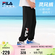 FILA【靈風(fēng)褲】斐樂兒童防蚊褲2025夏季新款男女童涼感速干運(yùn)動褲