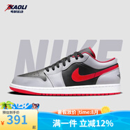 耐克（NIKE）【潮】Air Jordan aj1板鞋男女情侶新款低幫休閑運(yùn)動籃球鞋休閑鞋 553560/553558-060黑灰紅 女款GS 40 女