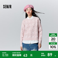 森馬毛衣女冬寬松時(shí)尚氣質(zhì)圓領(lǐng)針織衫優(yōu)雅千鳥(niǎo)格套頭衫女裝內(nèi)搭 紅色調(diào)00366 165/88A/L
