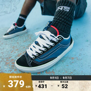 VANS范斯官方 Skate Old Skool 36 +藍黑拼色男女職業(yè)滑板鞋低幫 黑色/深藍色 34.5