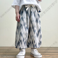 follow me寶寶防蚊褲夏季薄款兒童夏裝冰涼感褲子女孩燈籠褲夏季男童空調褲 軍綠波紋 100 cm