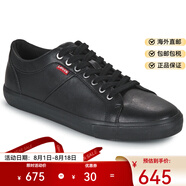 Levi's李維斯男鞋低幫系帶休閑板鞋潮流韓版學(xué)生球鞋黑色2025春秋新款 黑色 42