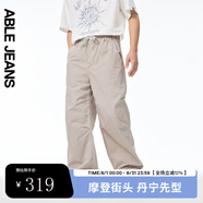 ABLE JEANS【傘兵褲】25夏季新款男士寬松休閑滑板褲839067 鴿子灰 2XL (185/88A)