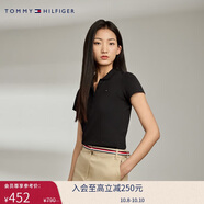 Tommy Hilfiger【五?？邸看合募九b珠地網(wǎng)眼休閑純色條紋修身短袖T恤POLO衫